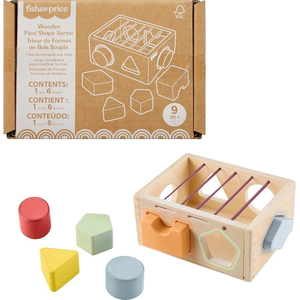 Fisher Price Wood Flexi Shape Sorter 7 Piece Wooden