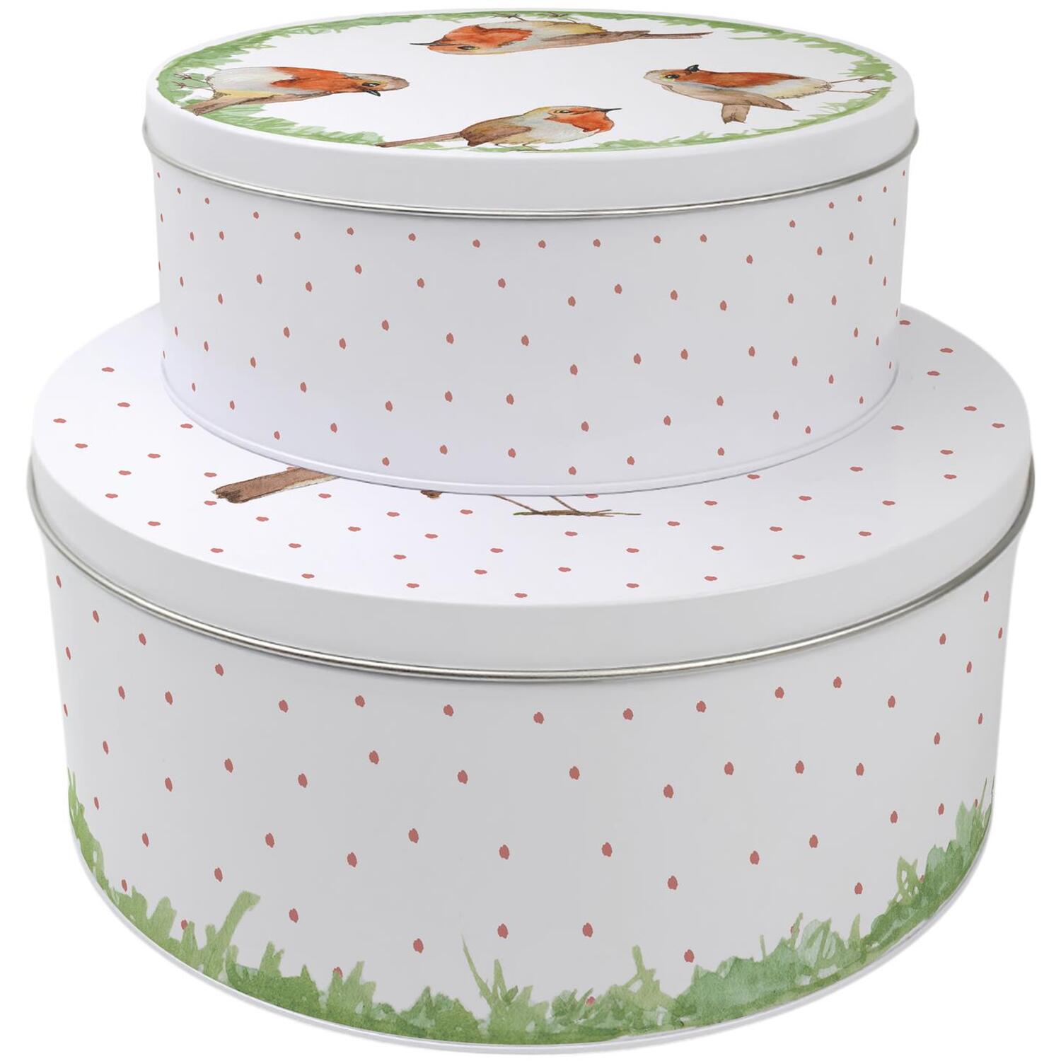 Image of Robins Cake Tin Set - Multicoloured