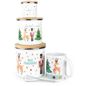 Nutcracker Hot Chocolate Gift Set - Christmas 5 Piece Set
