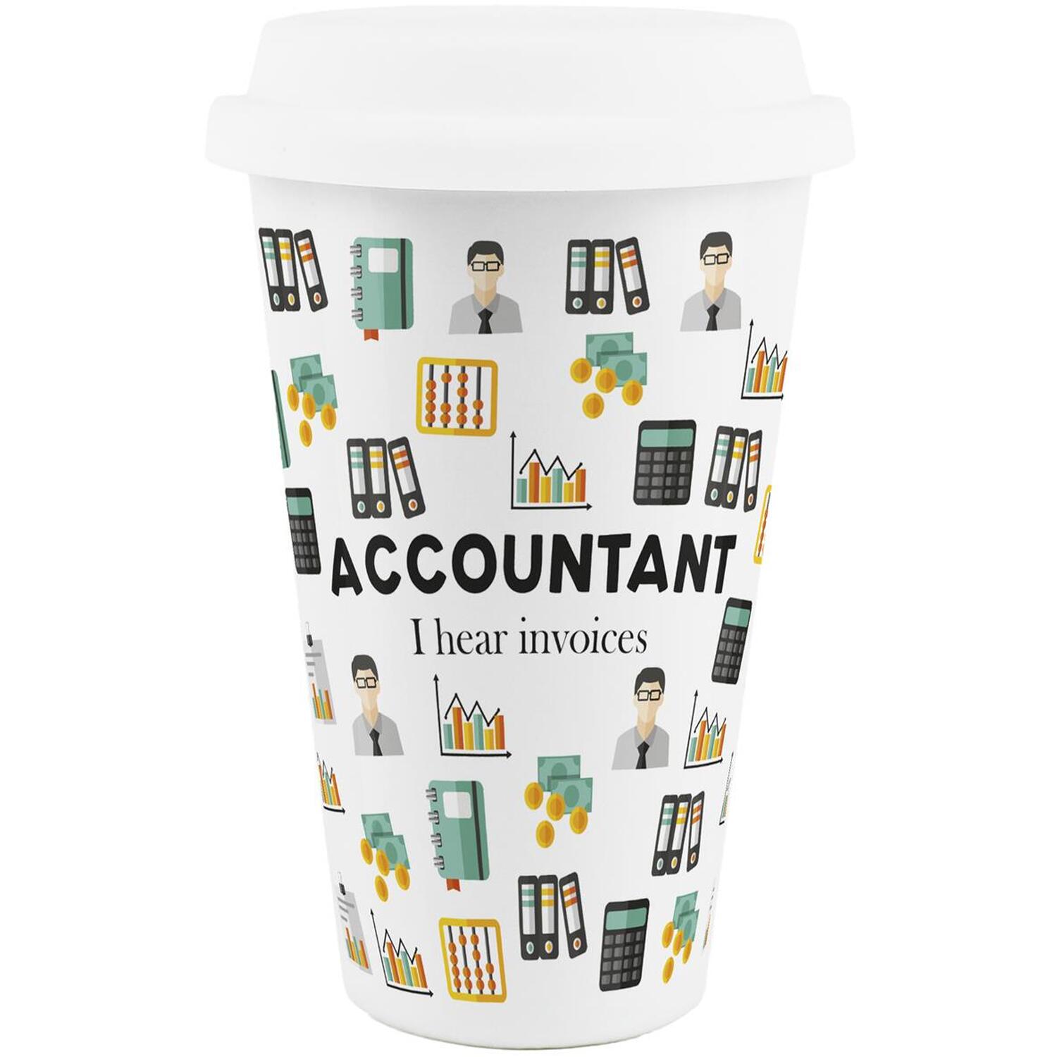 Image of Novelty Accountant Ceramic Travel Mug -&hellip;