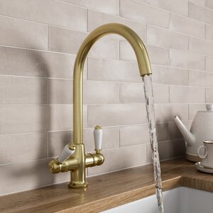 Traditional Twin Lever Kitchen Mixer Tap-2TAPK012ABB
