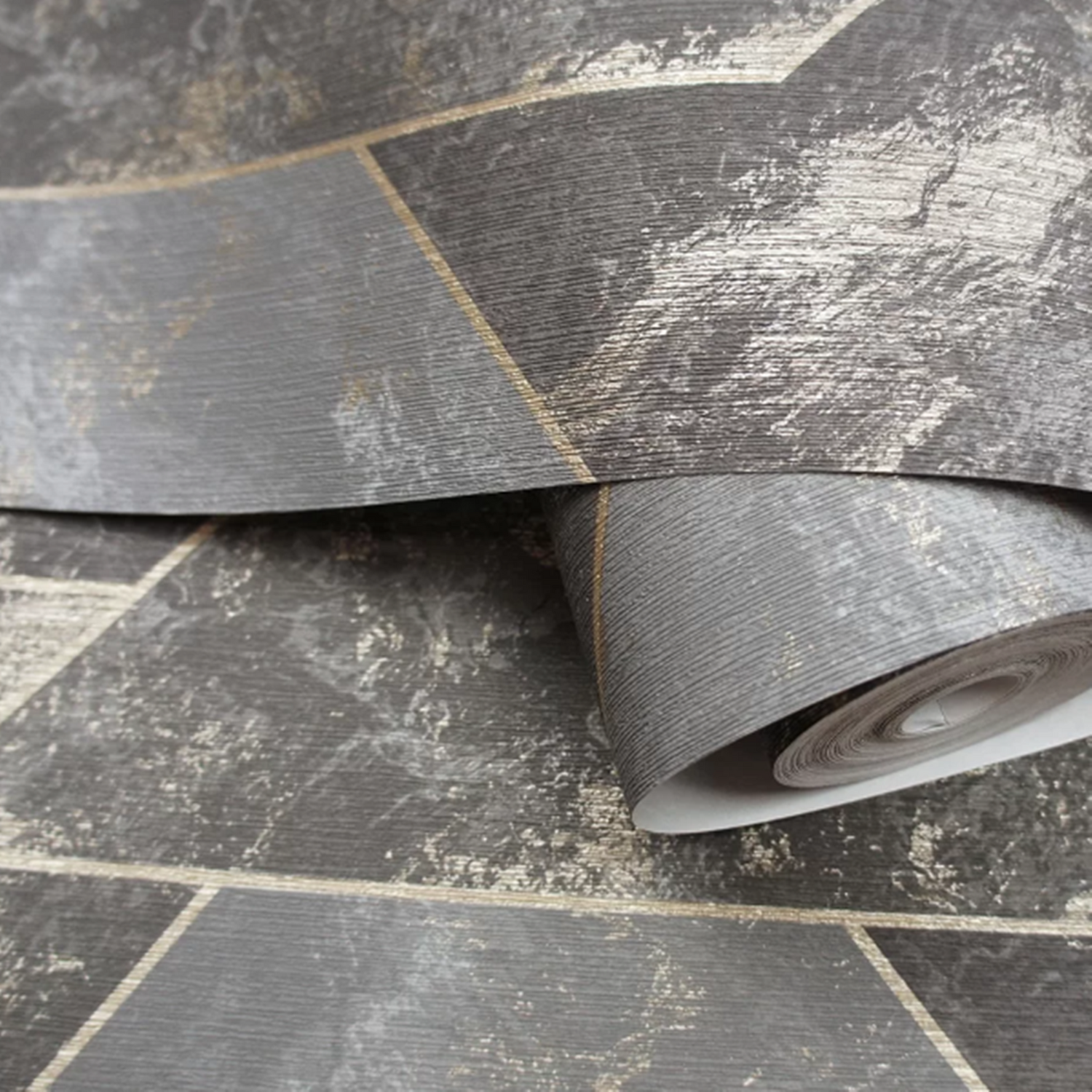 Sophie Laurence Charcoal Gold Marbled Paste The Wall Wallpaper 36120 - Grey - Image 2