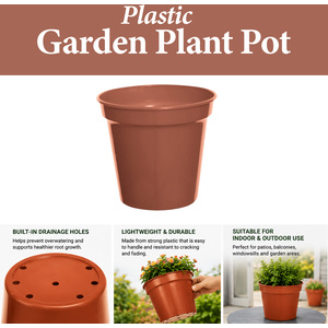 Whitefurze Terracotta Effect Plastic Garden Pot