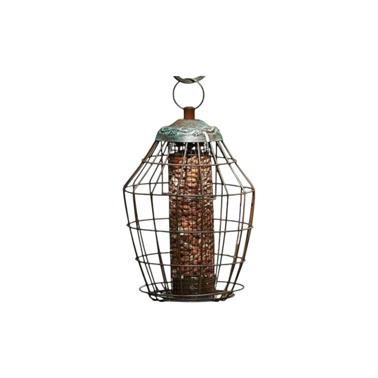 Peckish Secret Garden Squirrel Proof Peanut Bird Feeder - Green And Black