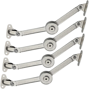 OKODOKO 4 Pack Lift-Up Strut Lid Flap Stay Support Hinges, Silver.
