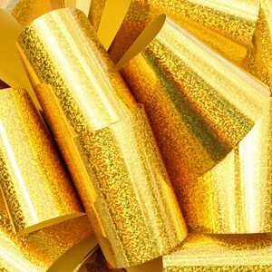 Giant Holographic Gold Bow with 6m of ribbon for new cars and big gifts