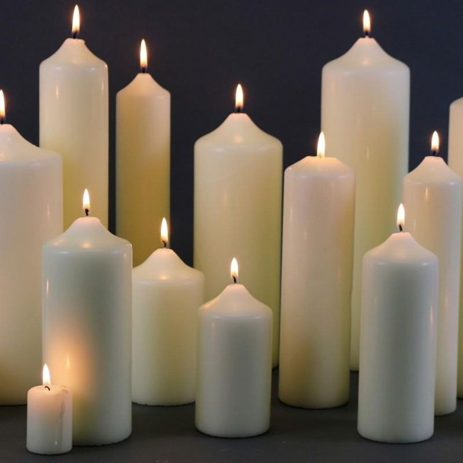 Chapel Candle 3 Pack White Pillar Candle - White