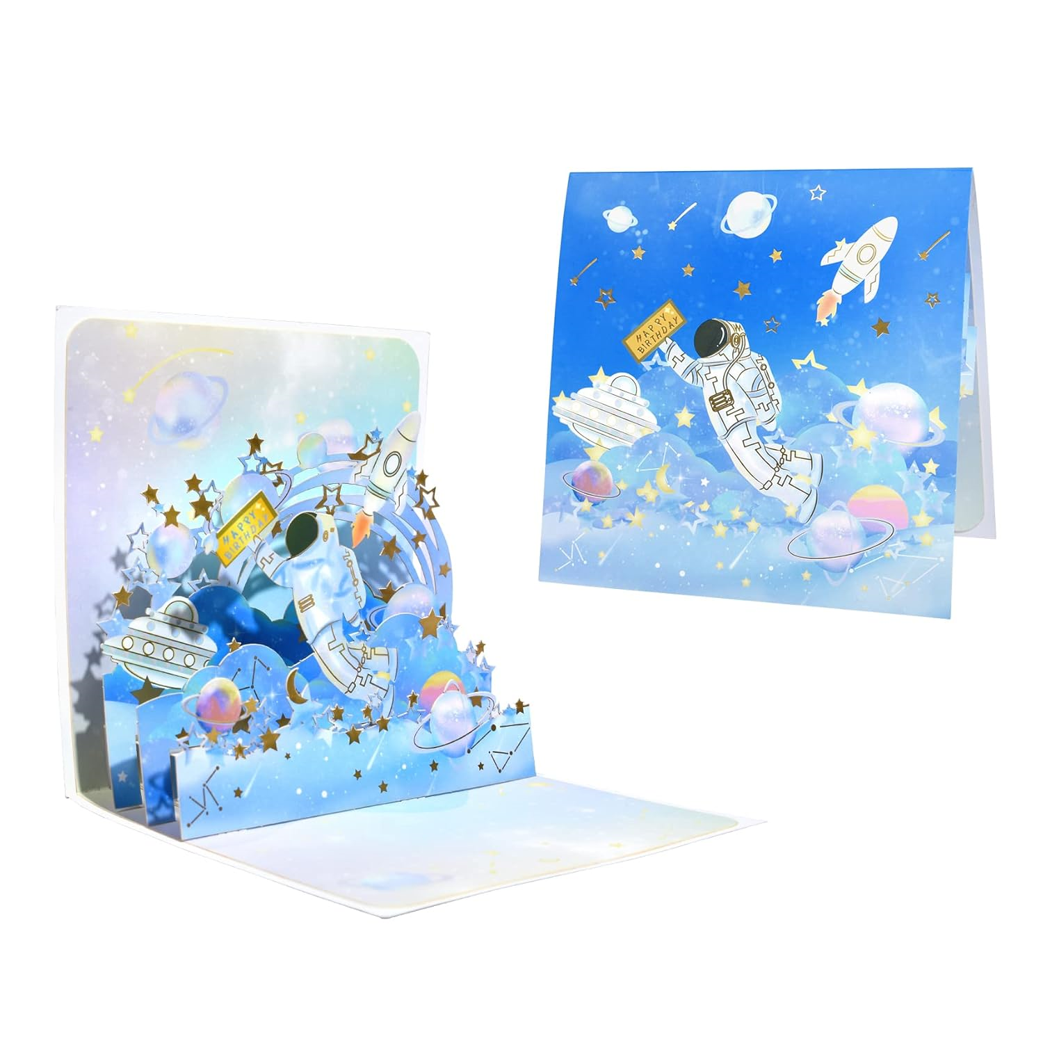 Space Astronaut 3D Pop Up Greeting Card - Image 2