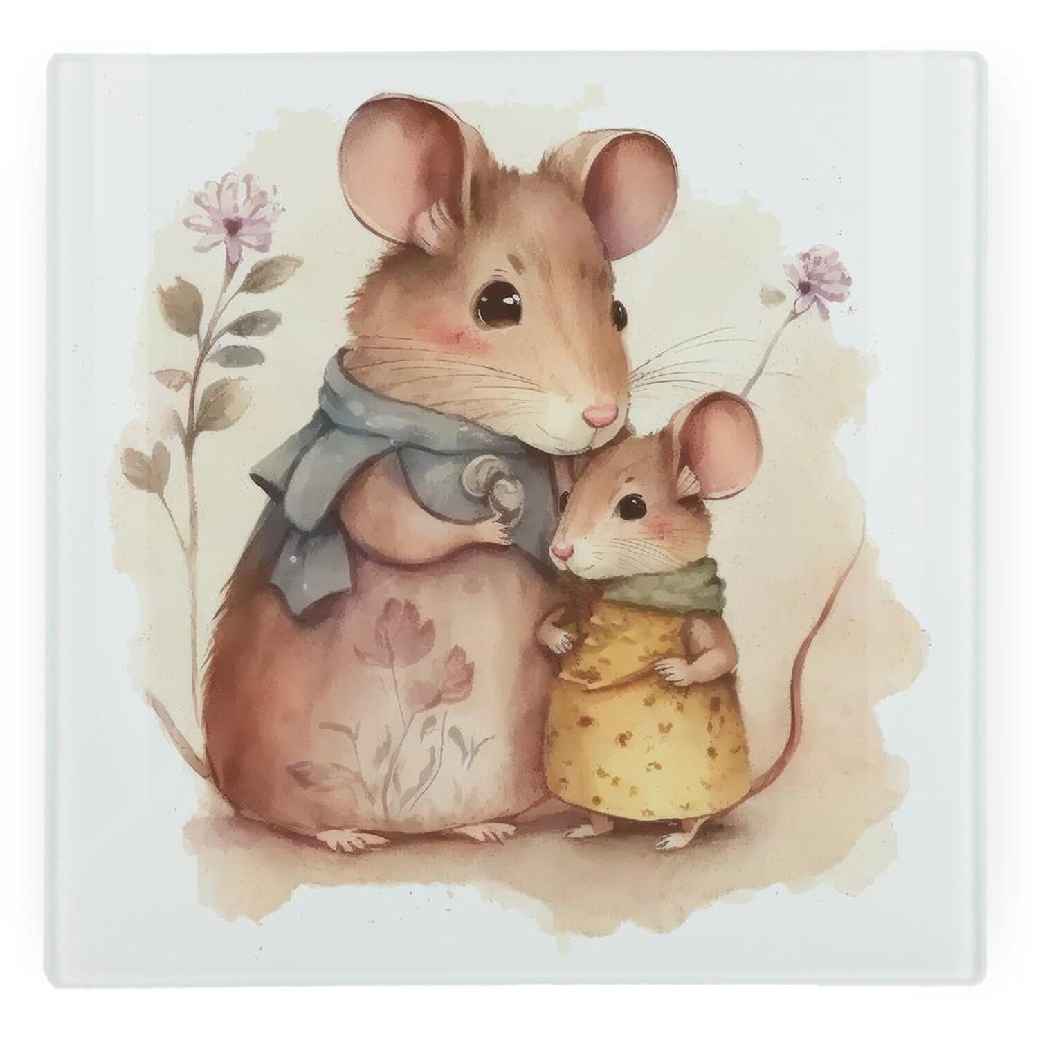 Image of Mouse Family Glass Hot Pot Stand&hellip;