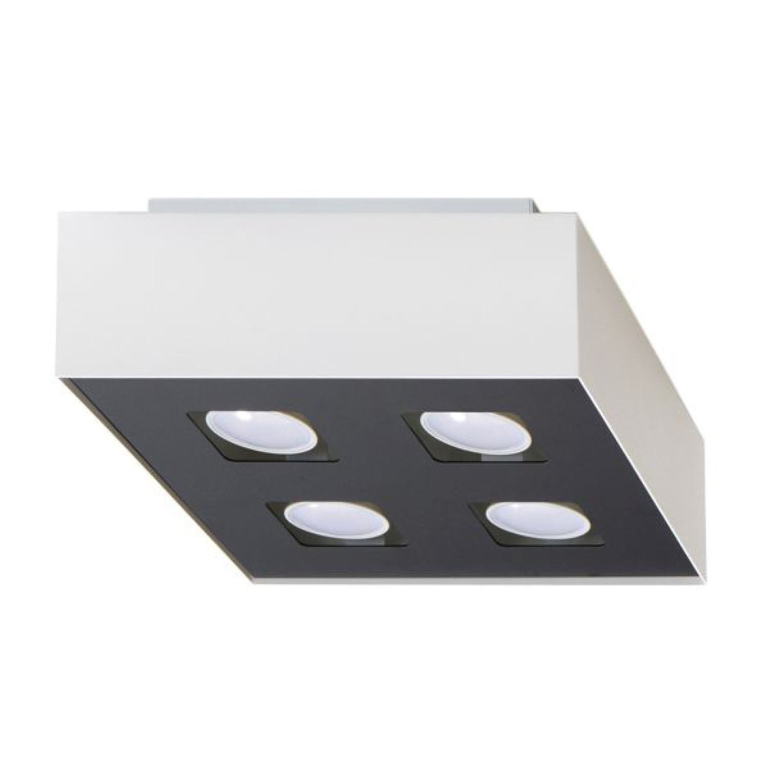 Sollux Lighting Ceiling Lamp Mono 4 White - White Black