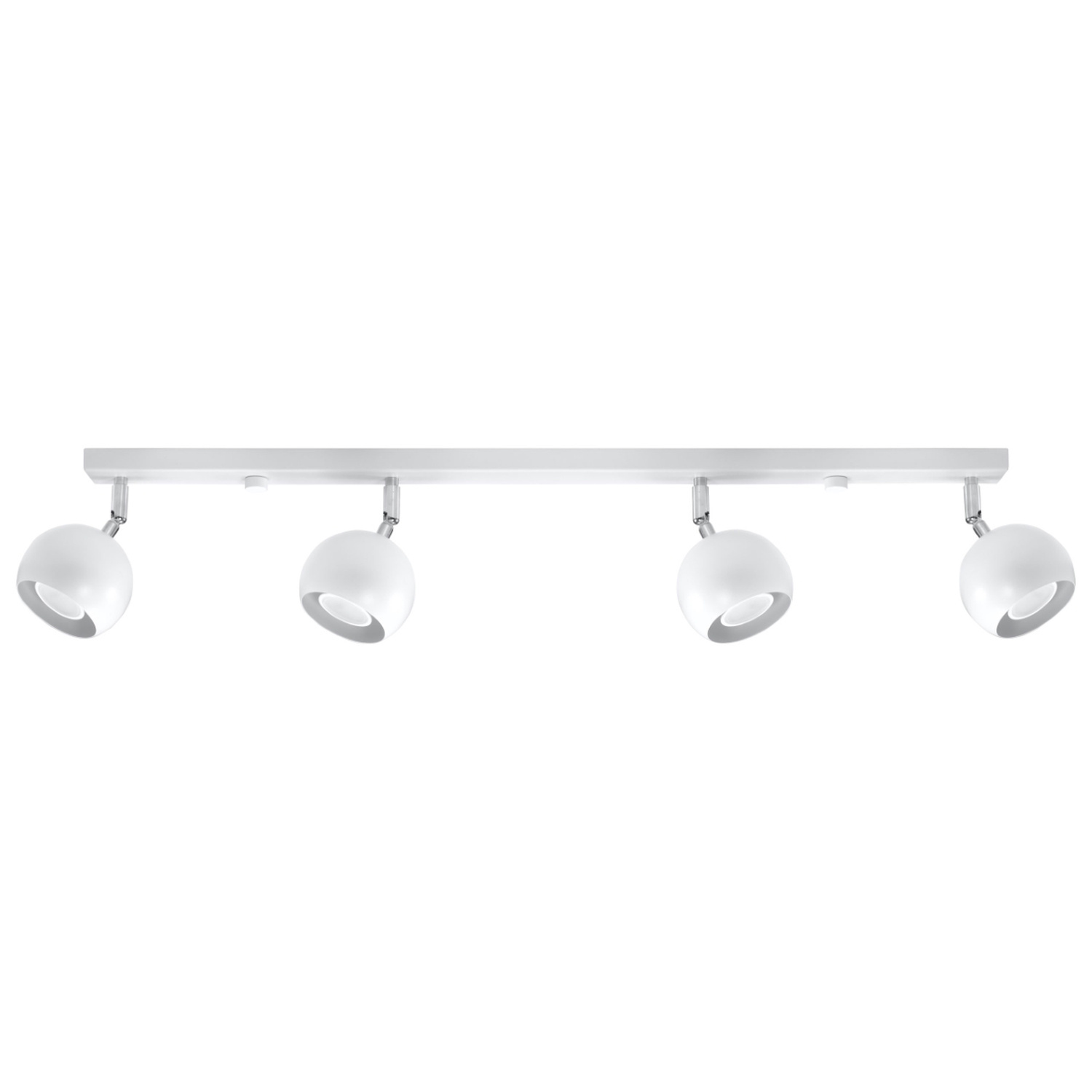 4 Light GU10 Ceiling Spotlight Bar White Modern Steel Adjustable Ceiling Lamp - Image 2