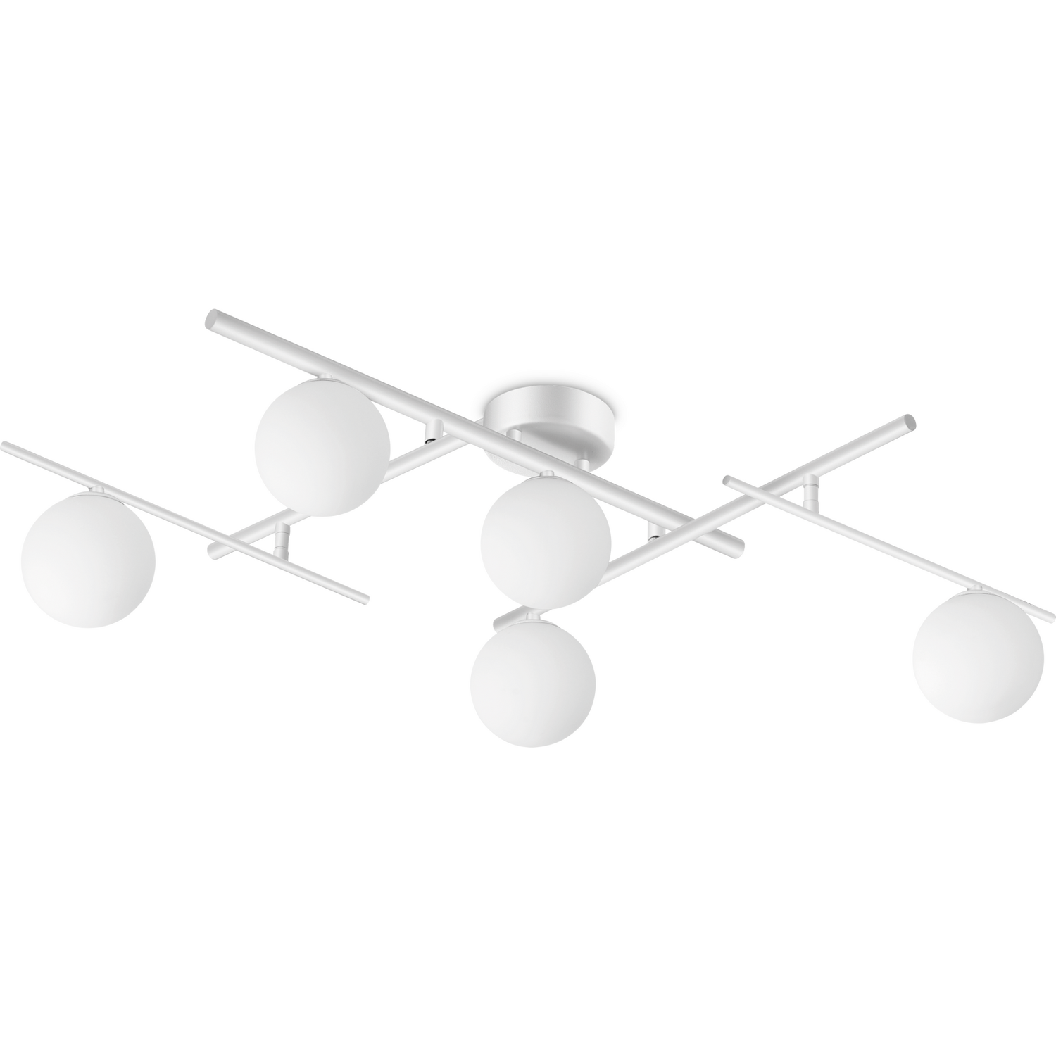 Ideal Lux Atlas Ceiling Light, White, 5-Bulb, Metal, Glass - Image 4