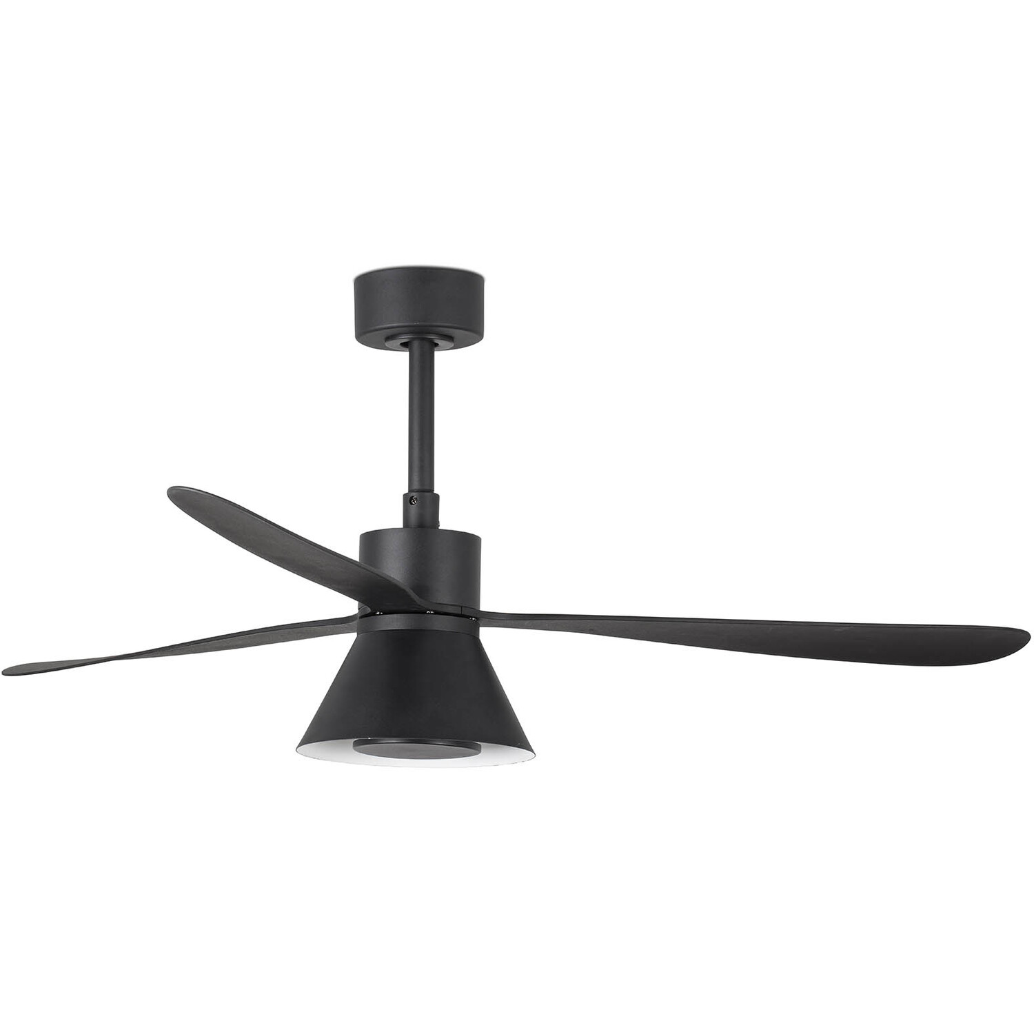 Netlighting Unisex Black Amelia Cone Led Ceiling Fan 6 Speed Large - Image 2