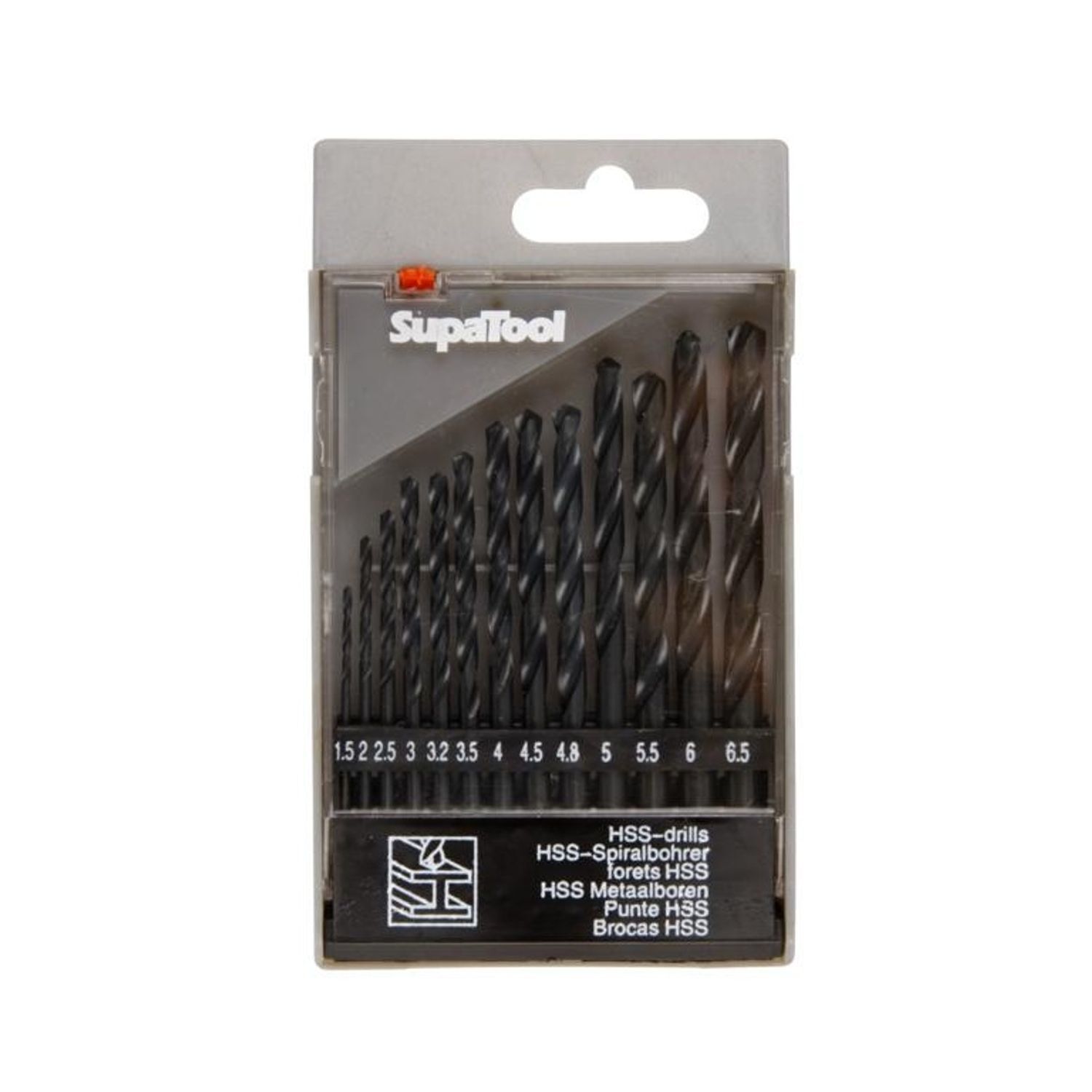 Supatool Metal Hss Drill Bit Set (Pack Of 13) - Black