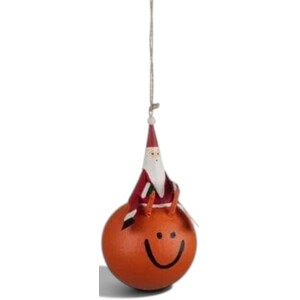 Santa on a Space Hopper Christmas Tree Decoration