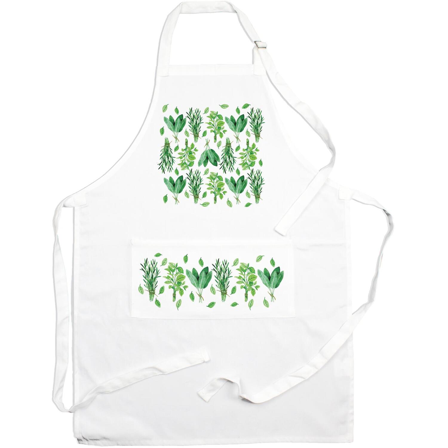 B&Q -  Kitchen Herbs ApronCooking & Baking Green Leaves Gift/present - Image 3
