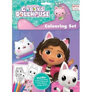 Gabbys Dollhouse Colouring Set 4 Pack
