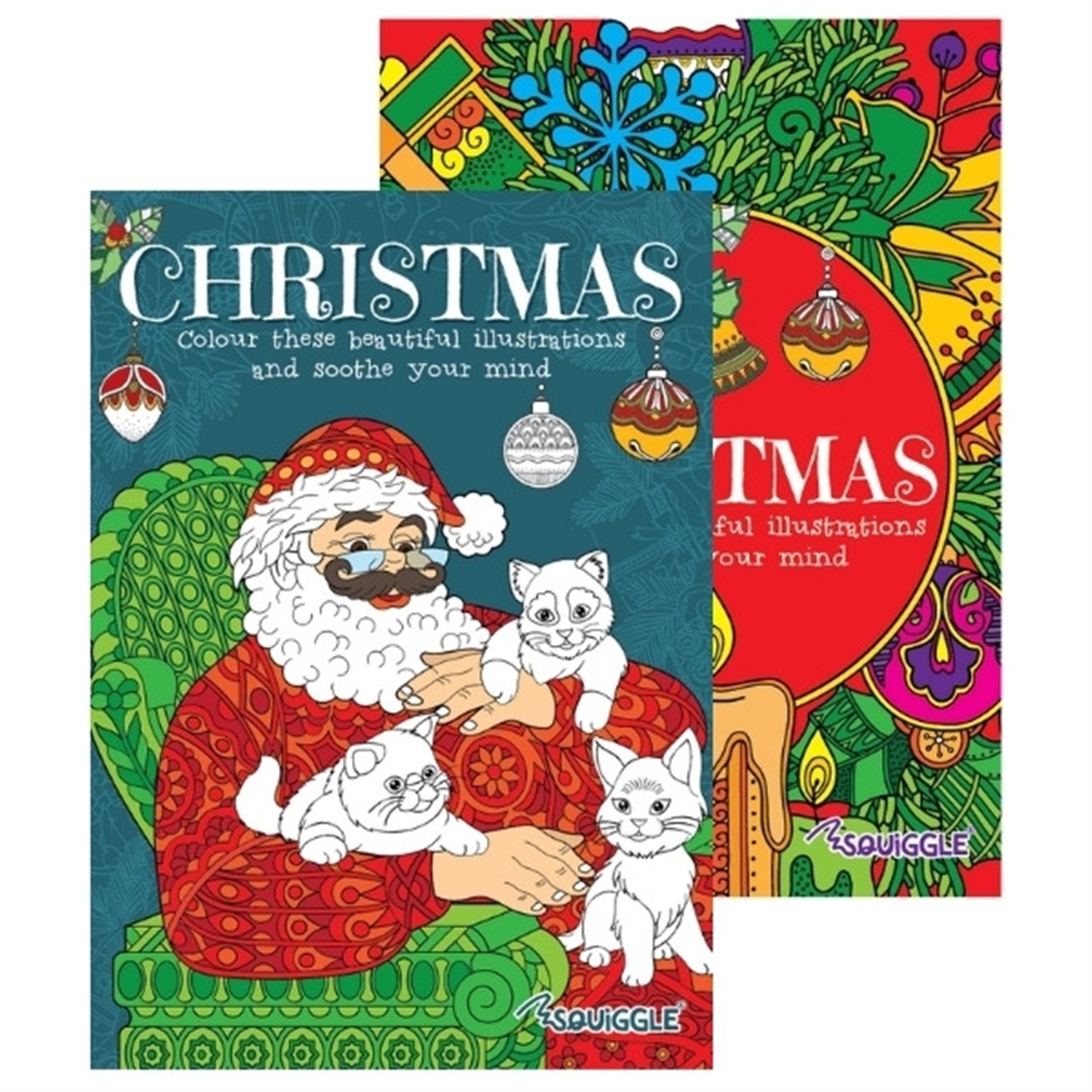 Martello Single A4 48 Pages Christmas Advanced Colouring Book - Red - Image 3