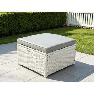 Fimous Rattan Footstool with Cushion