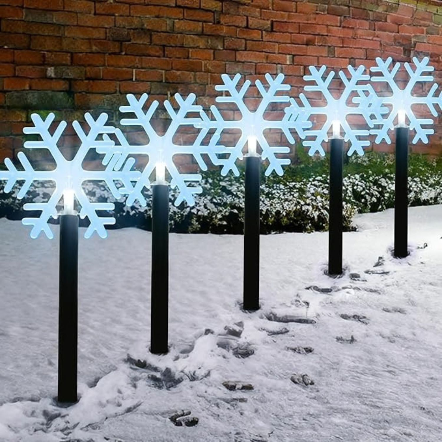 Globrite 5 Pack Snowflake Christmas Garden Lights - Snowflake