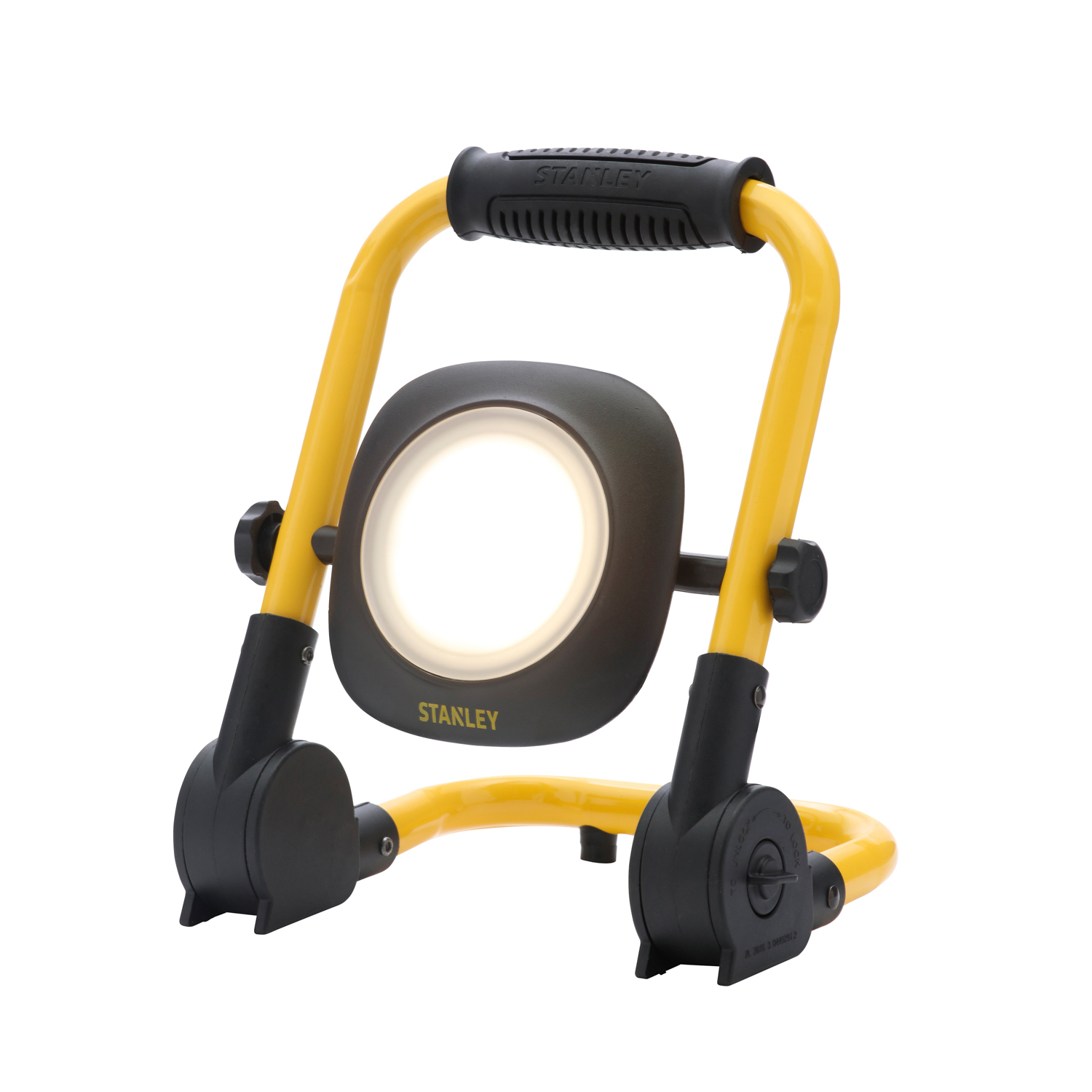 Stanley Portable 30 Watt Work Light Outdoor Black Yellow Foldable LED Floodlight - Image 3