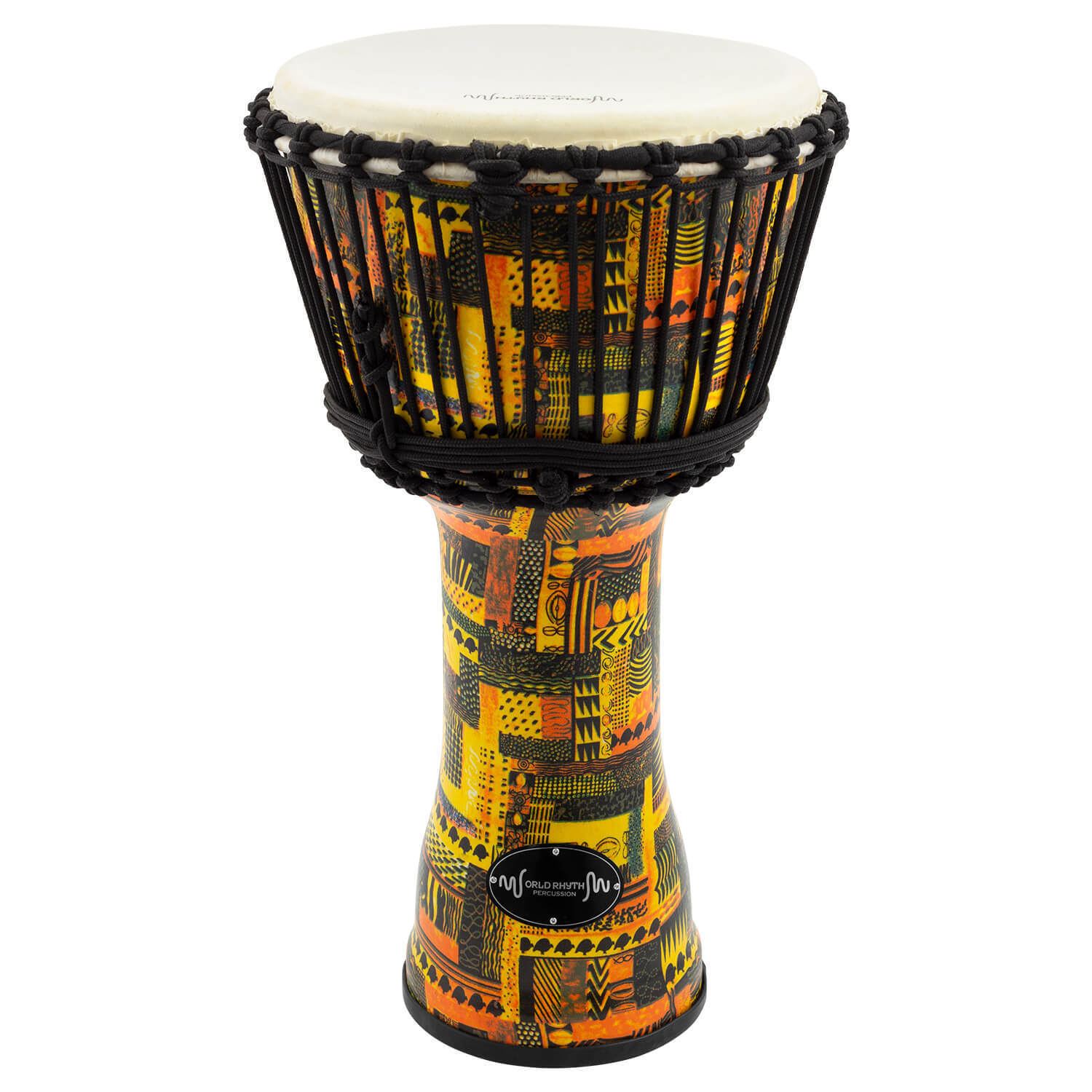 World Rhythm Rope Tuned Djembe Drum ¿ African Synthetic Hand Drum - Neutral