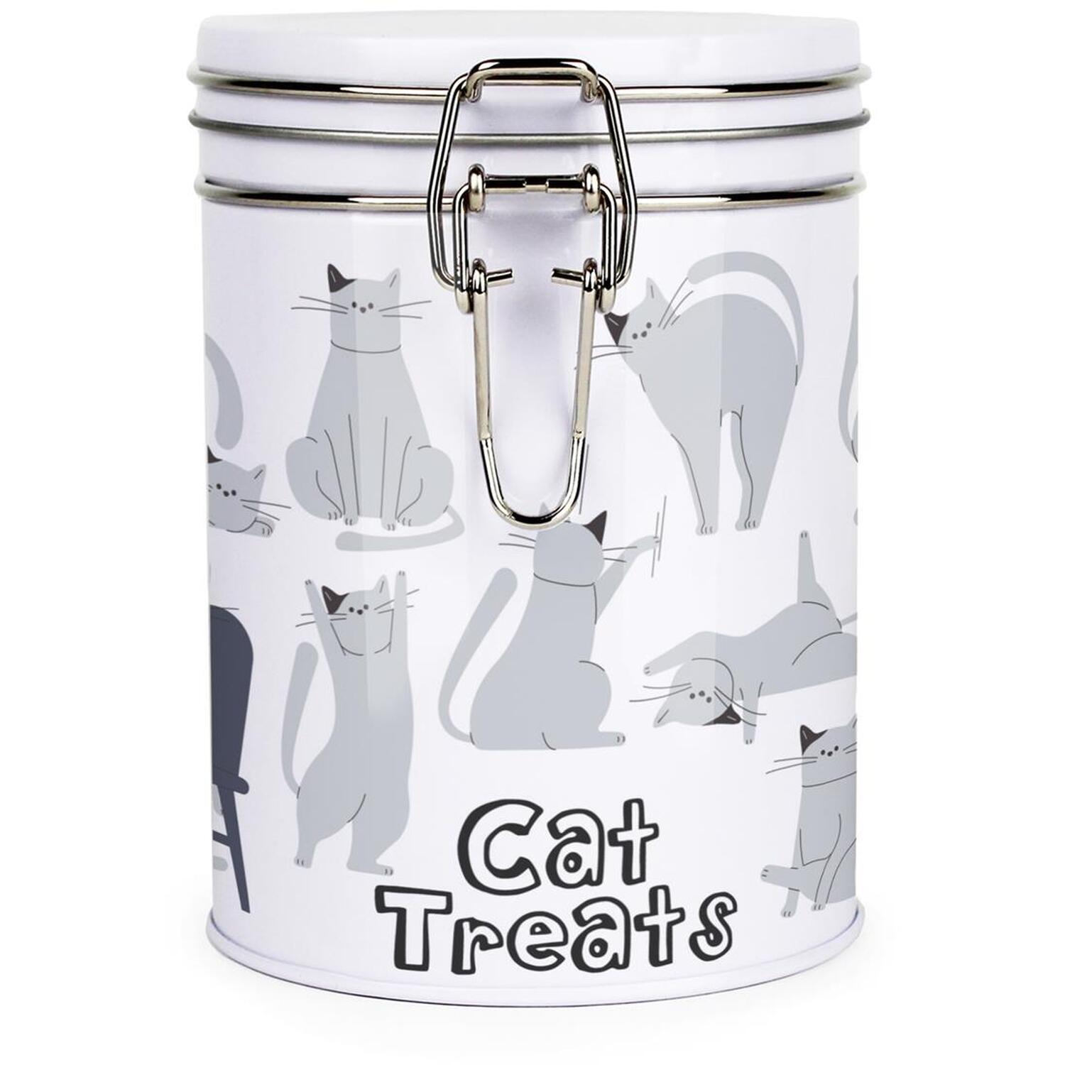 Purely Home Cartoon Cats Clip-Lid Storage Canister For Cat Treats