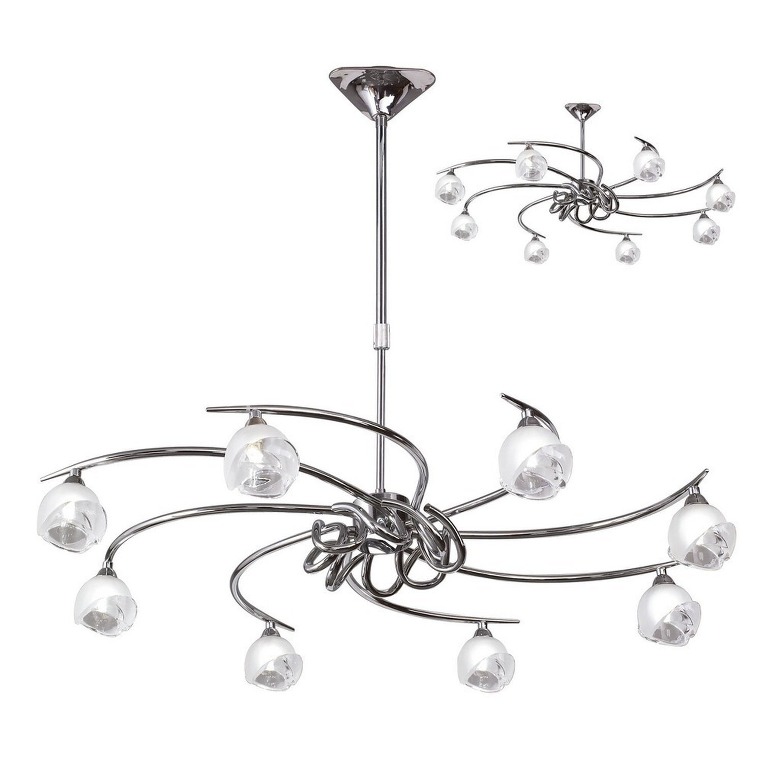 Inspired Lighting Fragma Pendant Light Chrome