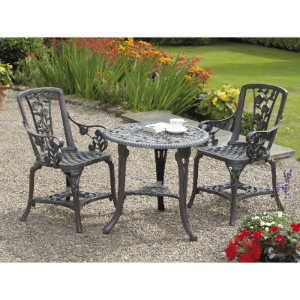 Grey Greenhurst Rose Armchair Bistro Set shot 374922