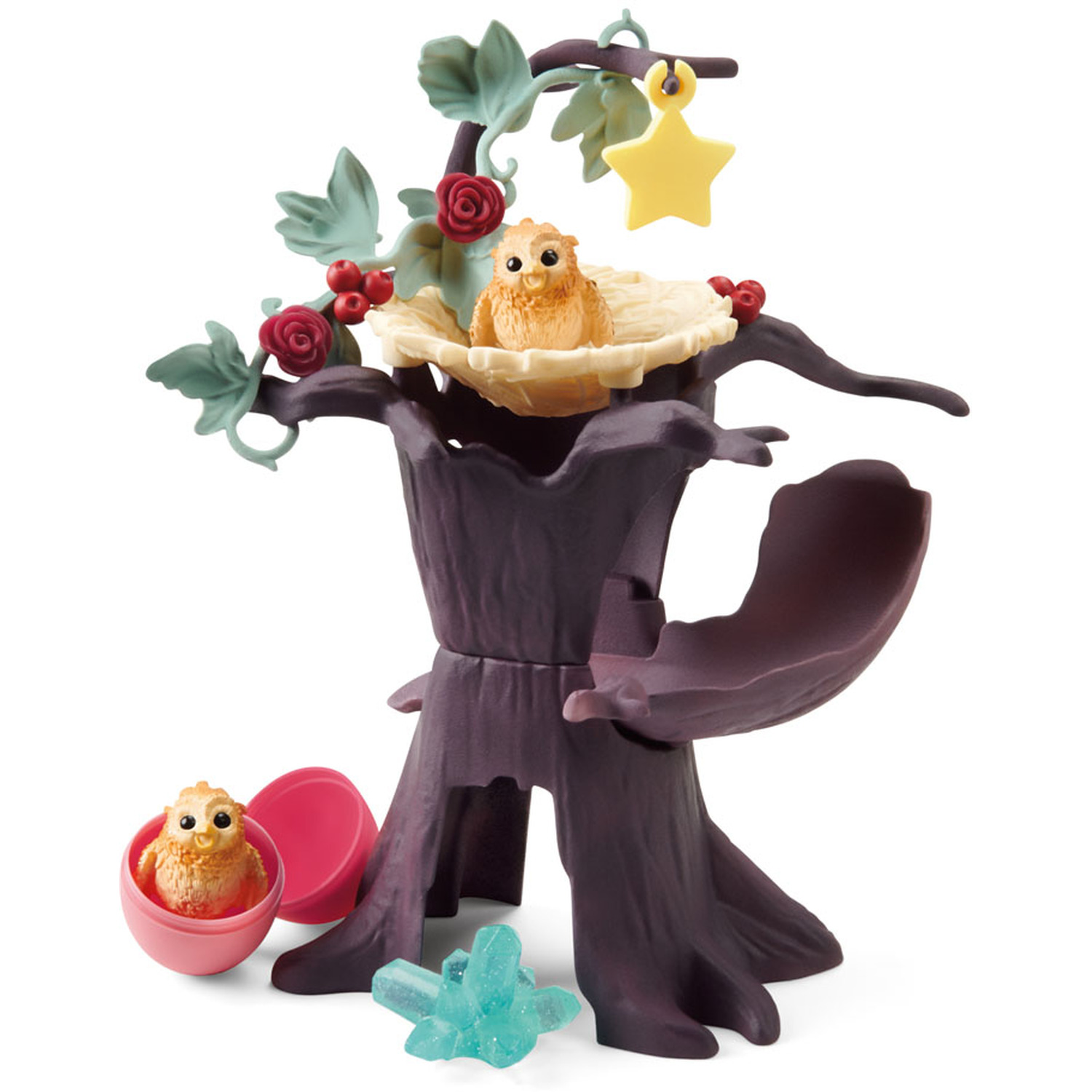 Image of SCHLEICH Bayala Hatching Owl Chicks Toy Figure Set - Black