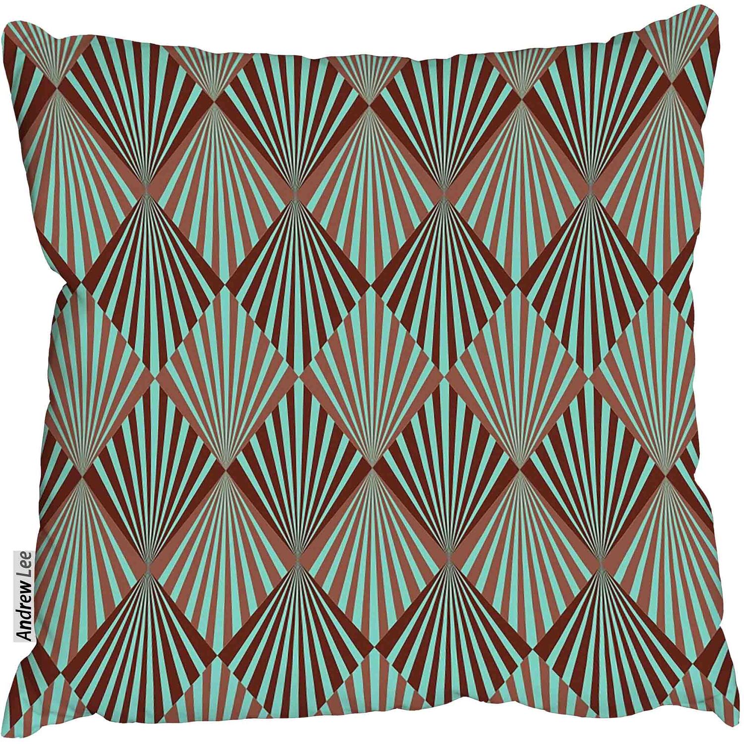 Art Deco style seamless pattern Cushion - green / 60cm