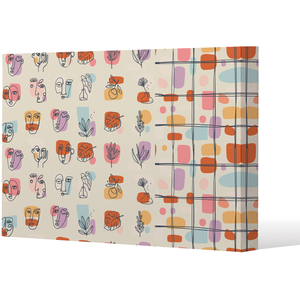 Leaves and Flowers, Abstract shapes Canvas Print