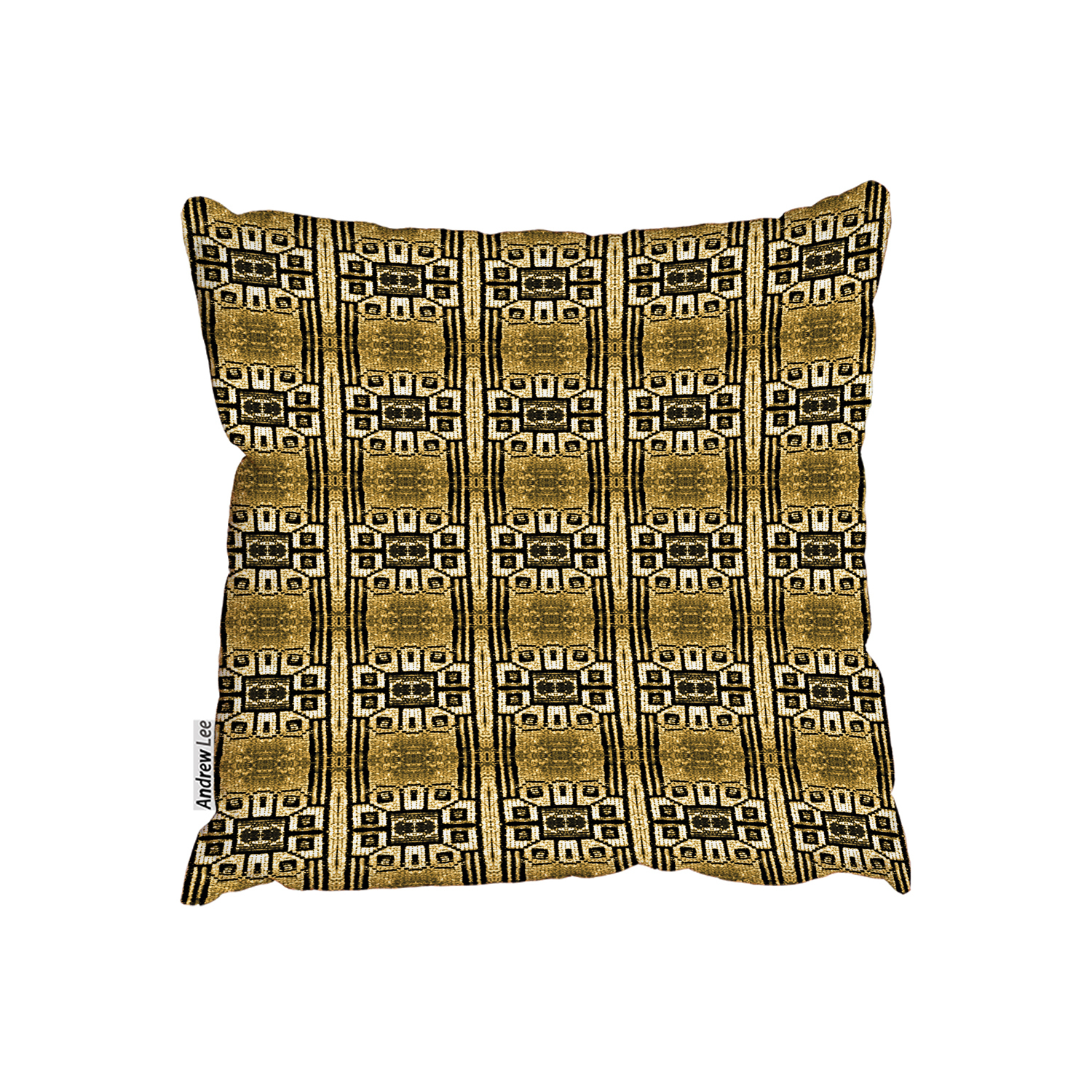 Portuguese Ethnic Tiles Azulejos Cushion - Brown / 60cm