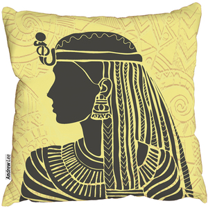 Egyptian Woman Yellow Cushion