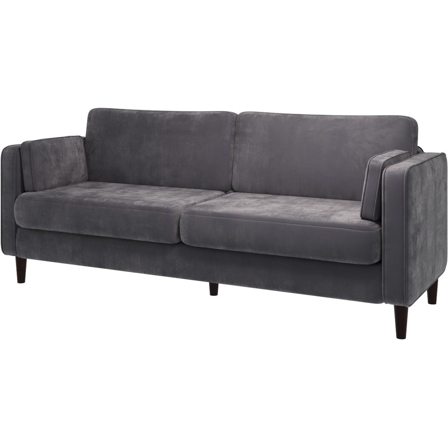2 Seater Cushion Back Sofa - Grey