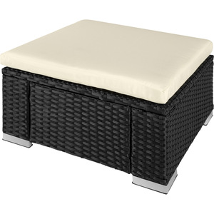 Square Rattan Footstool