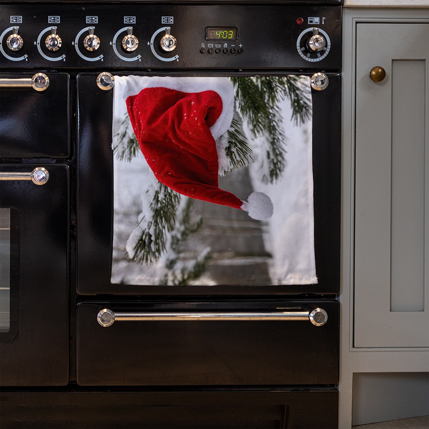 Santa Claus Hat Kitchen Towel - Red