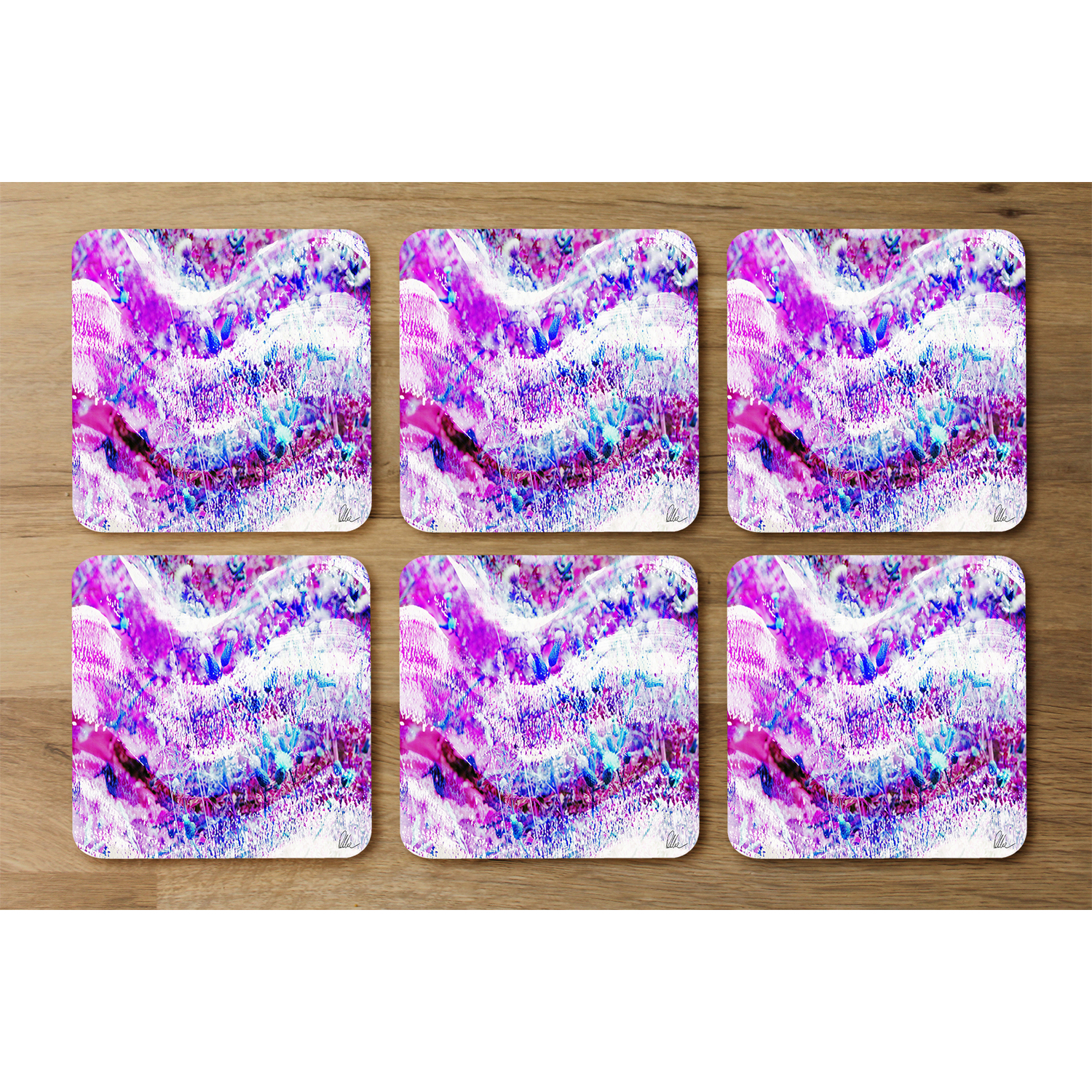 Pink Wilderness Coaster - Purple