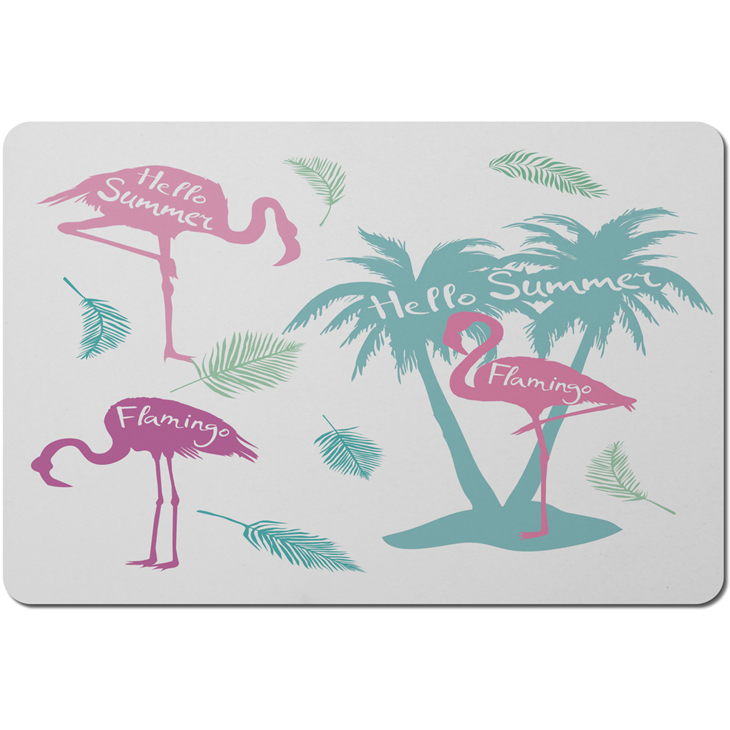 Palm  Flamingo Placemat - Pink