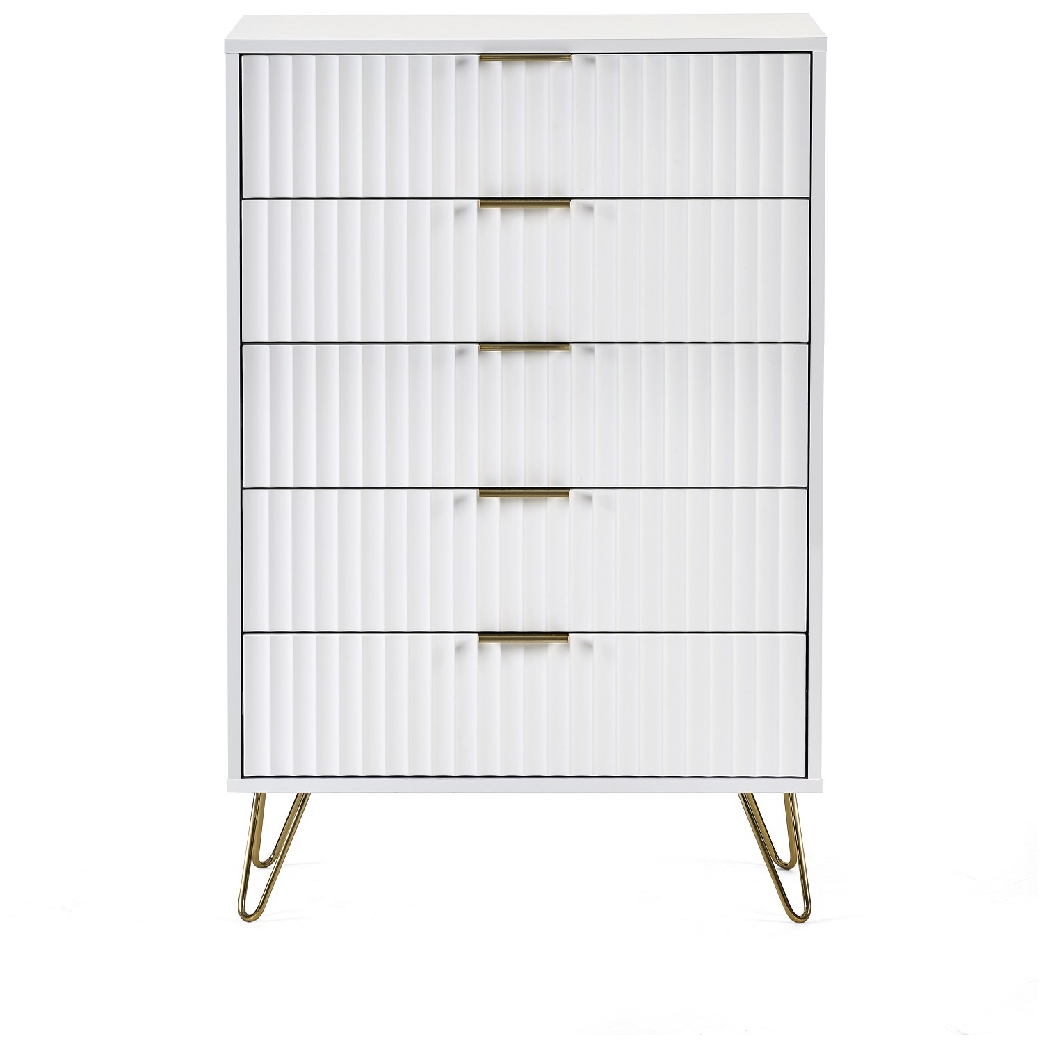 Julian Bowen Murano 5 Drawer Chest - White