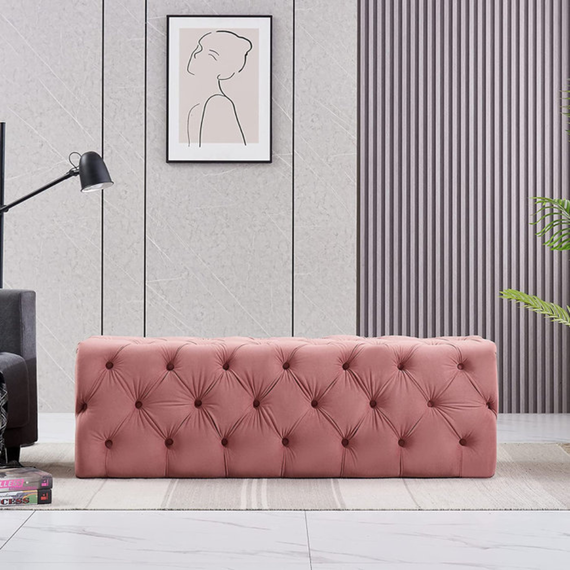 Melia Velvet Ottoman Bench Large Single