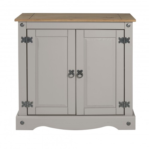 Corona 2 Door Cupboard Small Sideboard Cabinet Solid Wood Pine Wooden