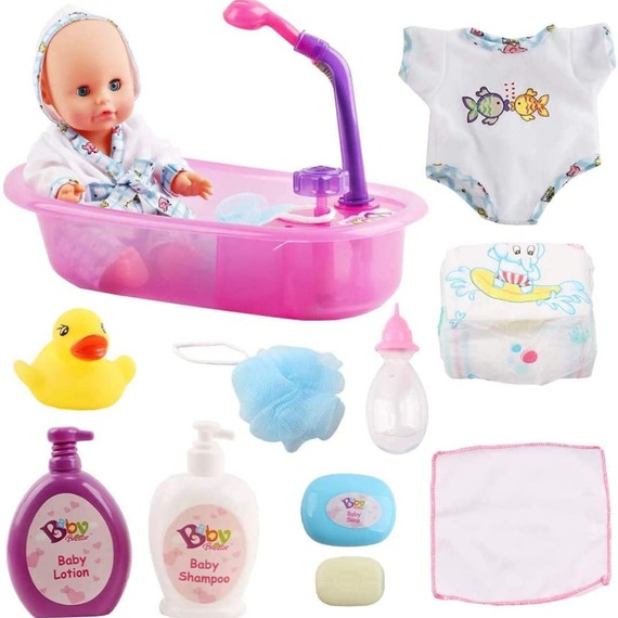 deAO Baby Doll Bath Time Set