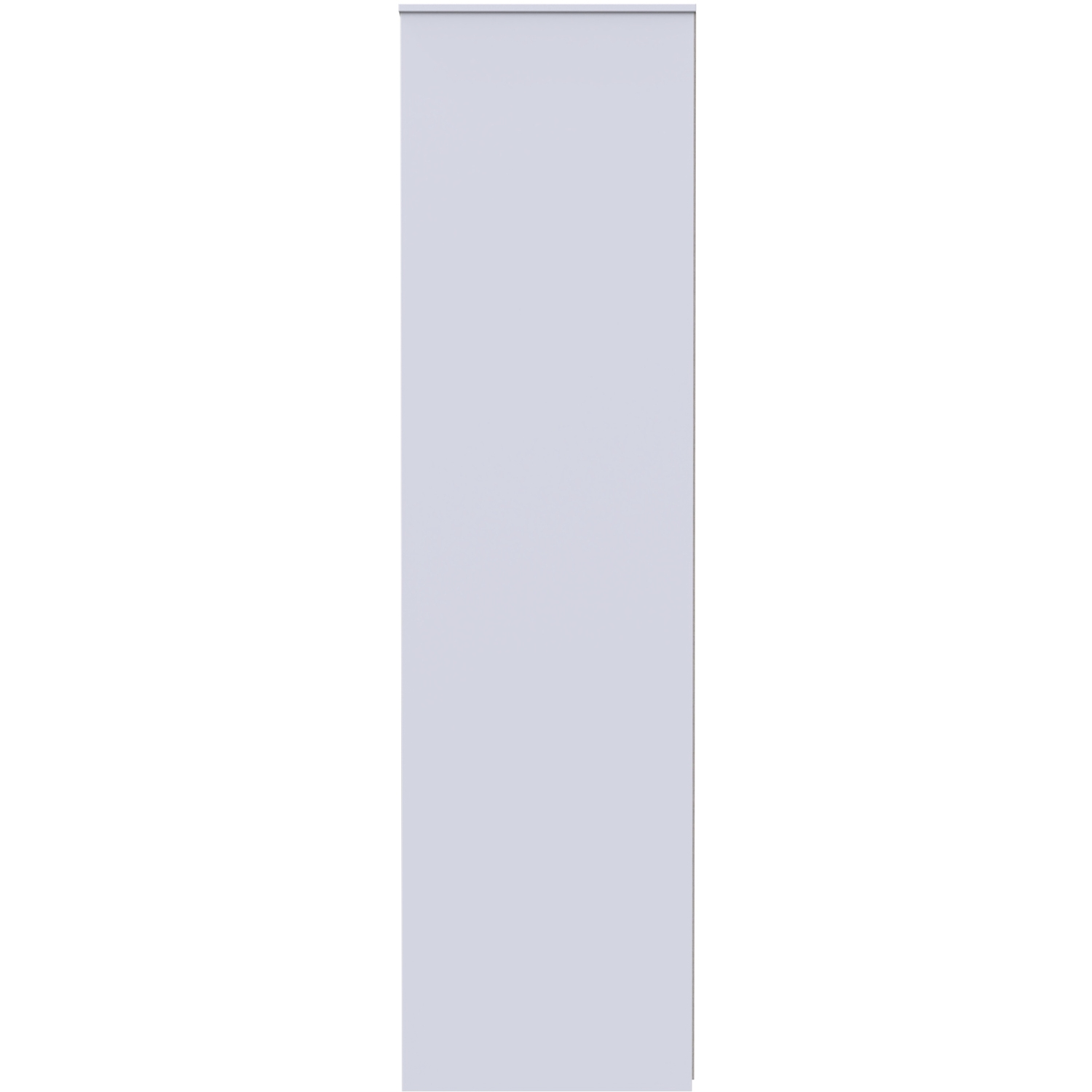 Diego Ready Assembled Tall 2 Drawer Wardrobe - White Matt