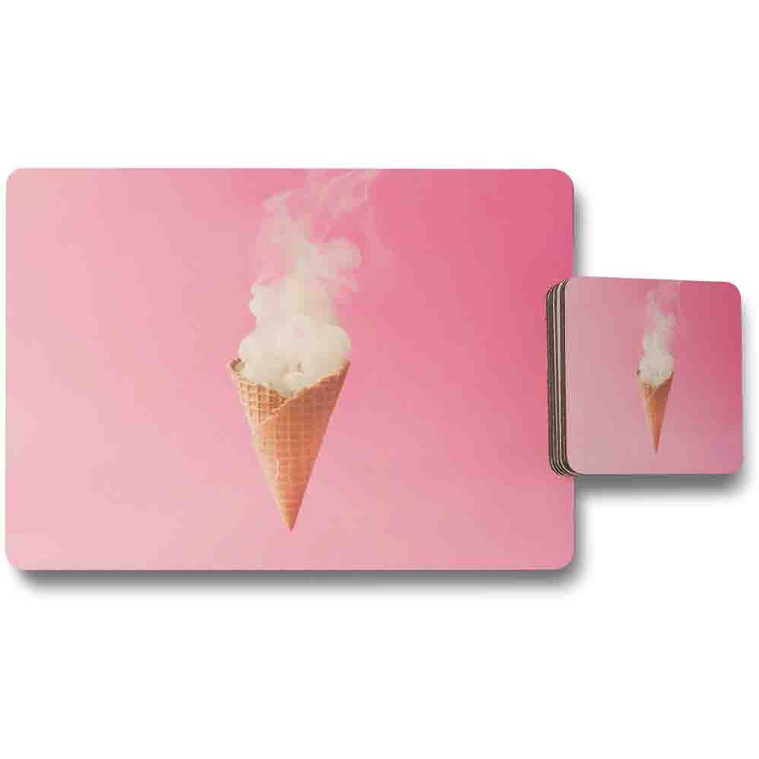 Image of Smoking Ice Cream Cone Placemat Coaster&hellip;