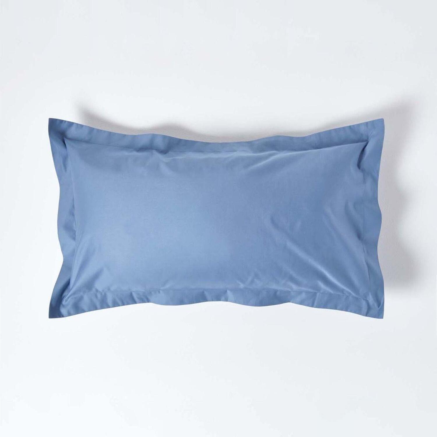 1000 Thread Count Egyptian Cotton Oxford Kingsize Pillowcase - Airforce Blue
