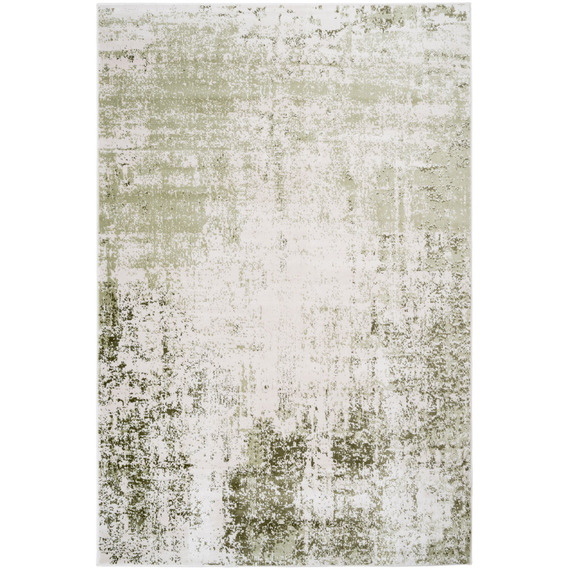 Green Abstract Living Area Rug