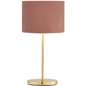 Table Lamp with Oval Velvet Shade