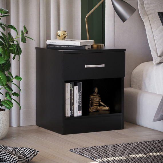 Riano 1 Drawer Bedside Table Chest Nightstand