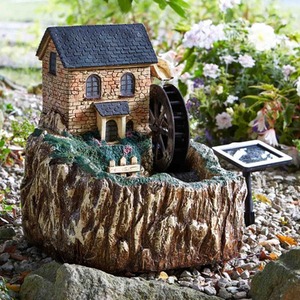 Solar LED Mill Water Feature